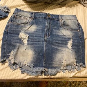 Denim Mini Skirt